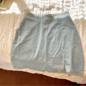 Mini denim skirt